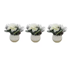 St. Nicholas Square® Artificial Floral Arrangement Table Decor 3-piece Set