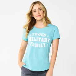 Women's Petite Sonoma Community™ Proud Military Family Veteran's Tee