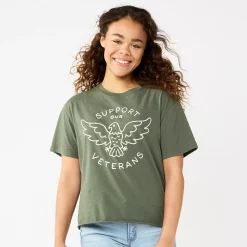 Juniors' Sonoma Community™ Support Our Veterans Crop Tee