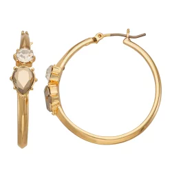 Simply Vera Vera Wang Gold Tone Hoop Earrings