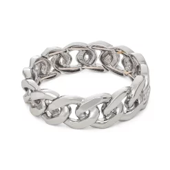 Simply Vera Vera Wang Silver Tone Chunky Curb Chain Stretch Bracelet