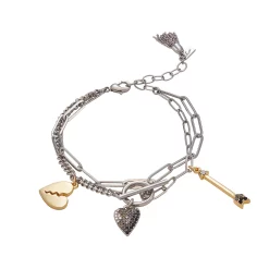 Simply Vera Vera Wang 2-Row Charm Bracelet