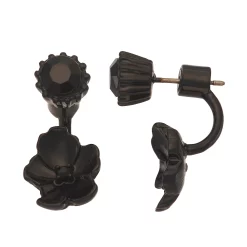 Simply Vera Vera Wang Silver-Tone Floral Stud Earrings