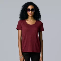 Women's Simply Vera Vera Wang Relaxed Fit Textured Tee